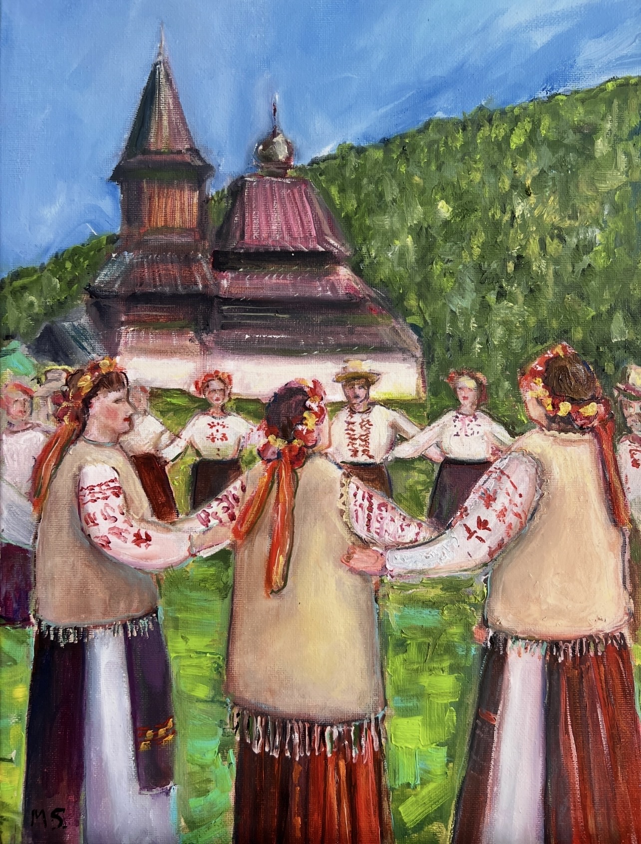 Ukrainian Spring Round Dance Hayivka painting